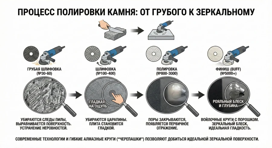 process-polirovki-kamnya-almaznye-cherepashki